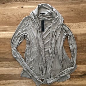 Theory lightweight drape front cardigan